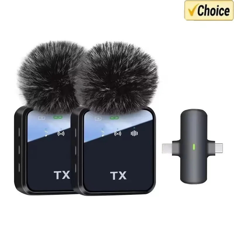 3-in-1 Wireless Mini Microphone for iPhone & Android