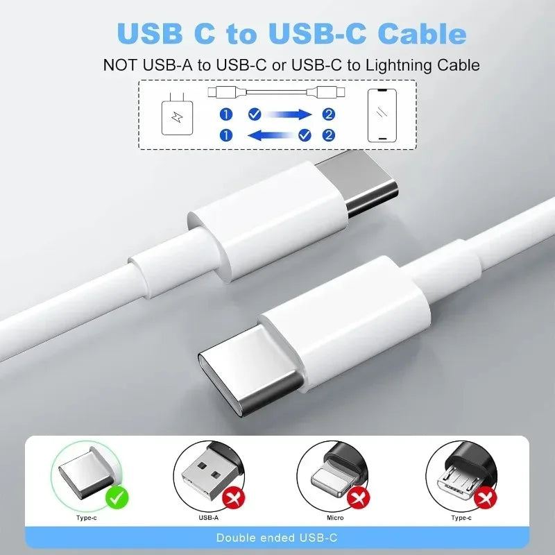 3-Pack 100W USB-C Fast Charging & Data Cables
