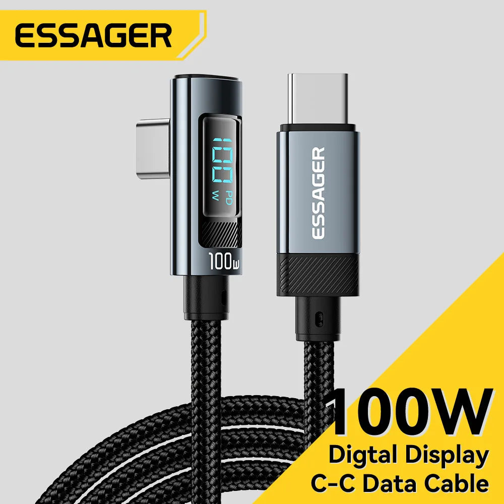 Essager 100W USB-C Fast Charging Cable with LED Display