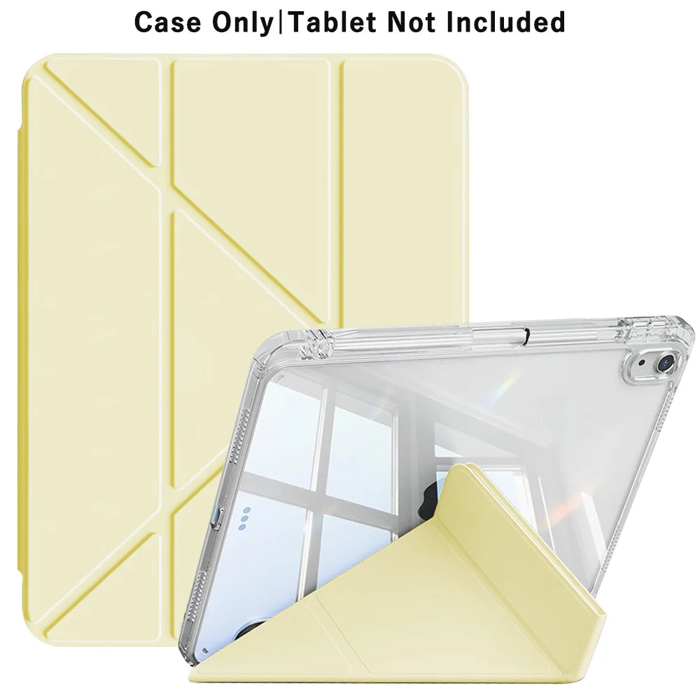 Clear Tri‑Fold iPad Case for iPad, Air, Pro & Mini