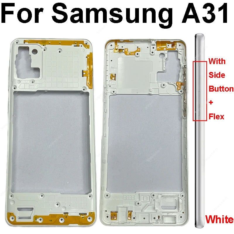 Middle Frame For Samsung Galaxy A21S A217 A217F A31 A41 A51 A71 A315 A415 A515 A515 A715 Housing Center Cover With Side Button
