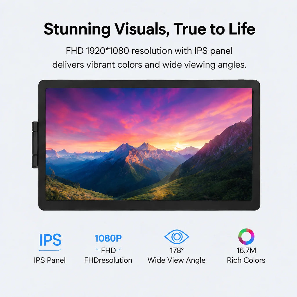 13.3-inch Portable Dual-Screen Monitor Extender with USB-C & HDMI