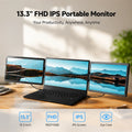13.3-inch Portable Dual-Screen Monitor Extender with USB-C & HDMI