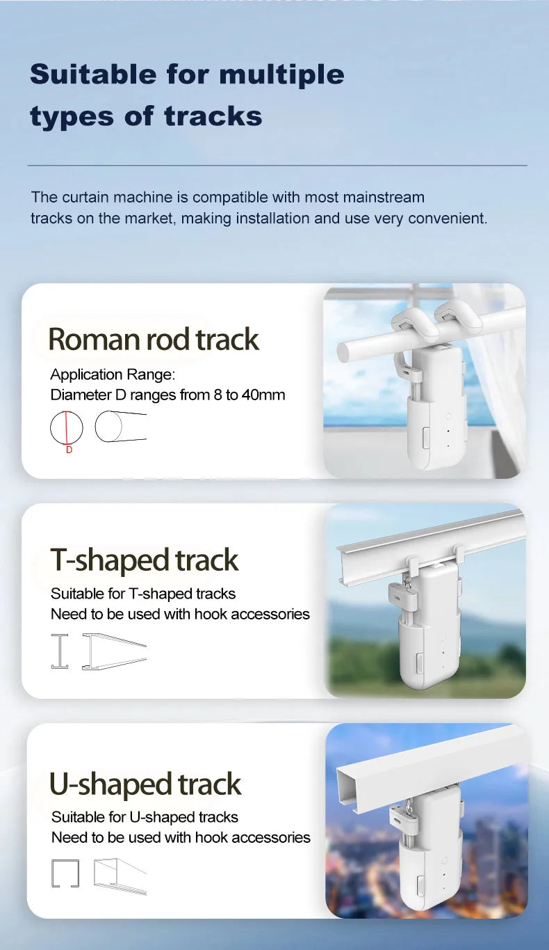 WiFi Smart Curtain Motor with App & Remote Control