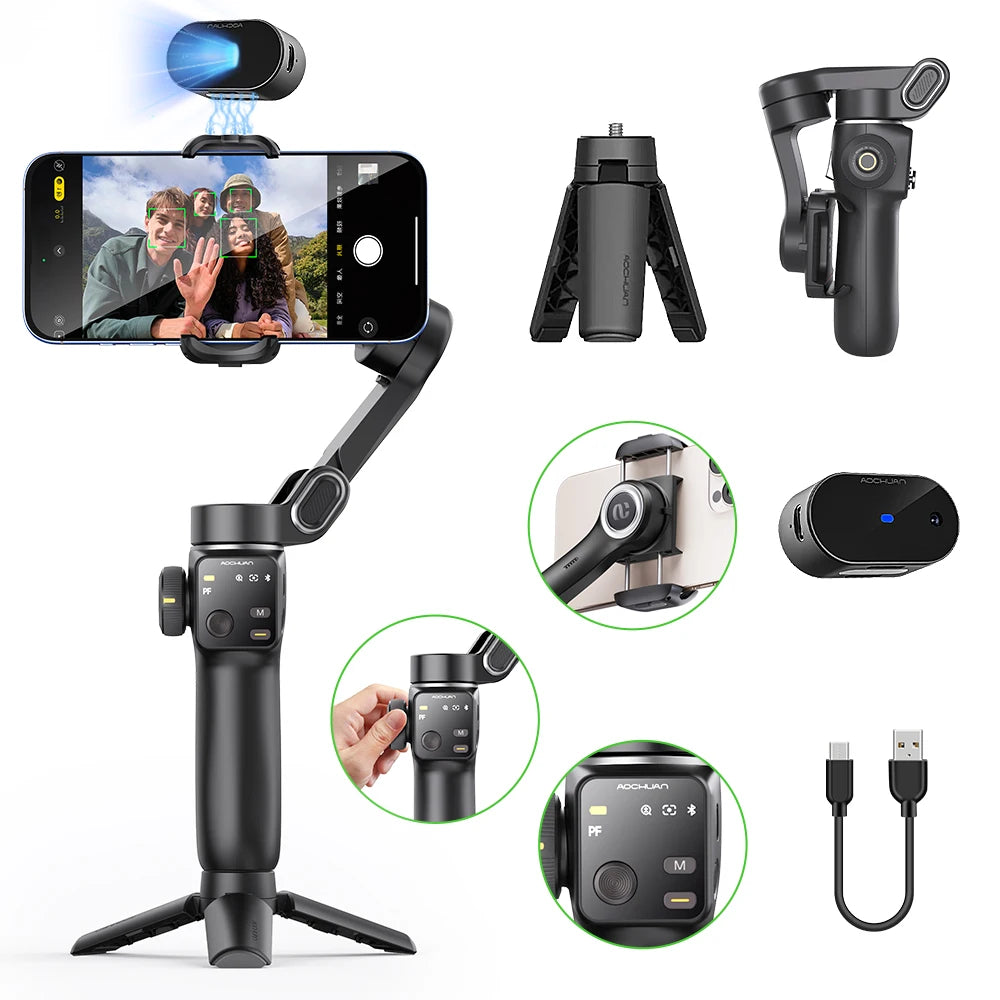 AOCHUAN AI Gimbal Stabilizer & Selfie Stick