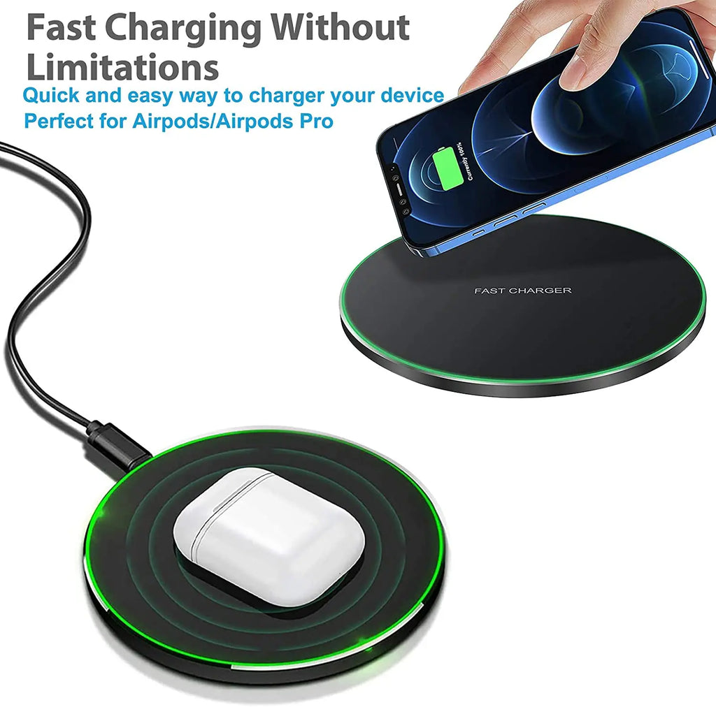 50W Fast Wireless Charging Pad for iPhone & Samsung
