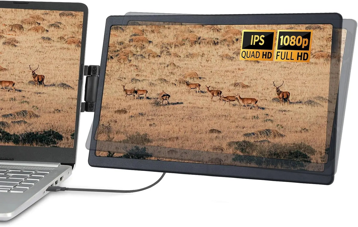 13.3-inch Portable Dual-Screen Monitor Extender with USB-C & HDMI