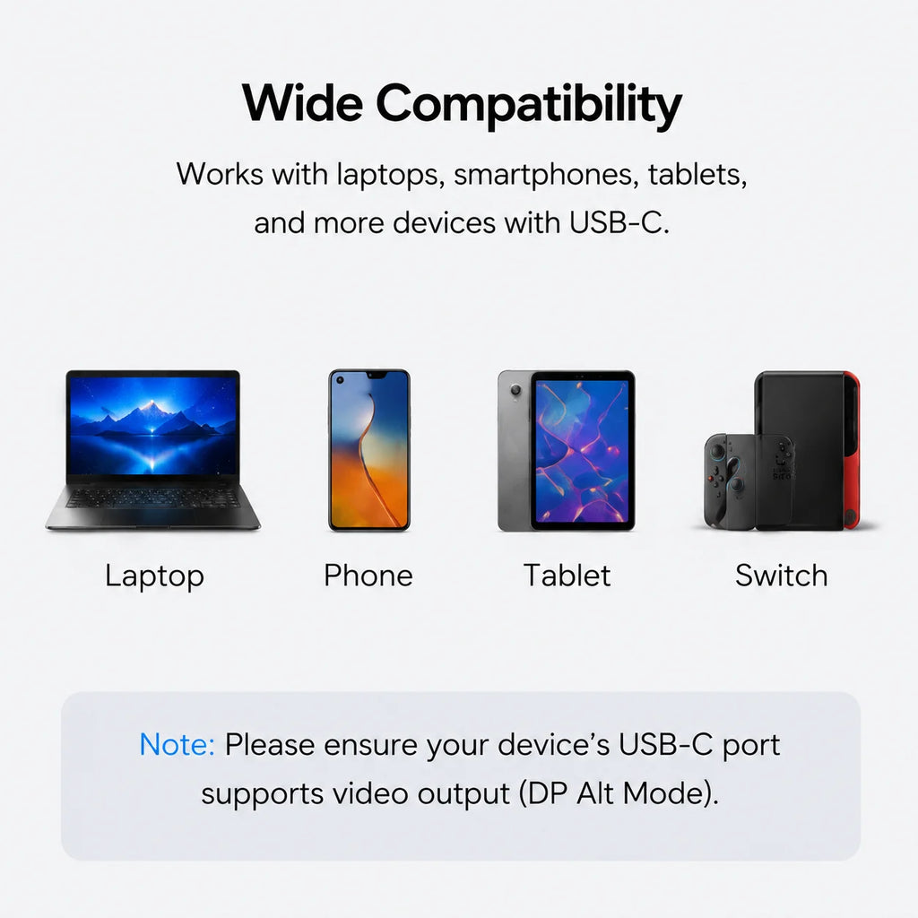 13.3-inch Portable Dual-Screen Monitor Extender with USB-C & HDMI