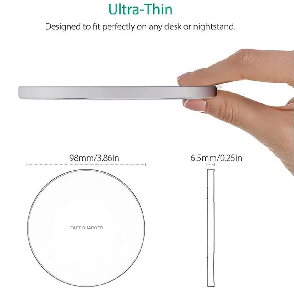 50W Fast Wireless Charging Pad for iPhone & Samsung