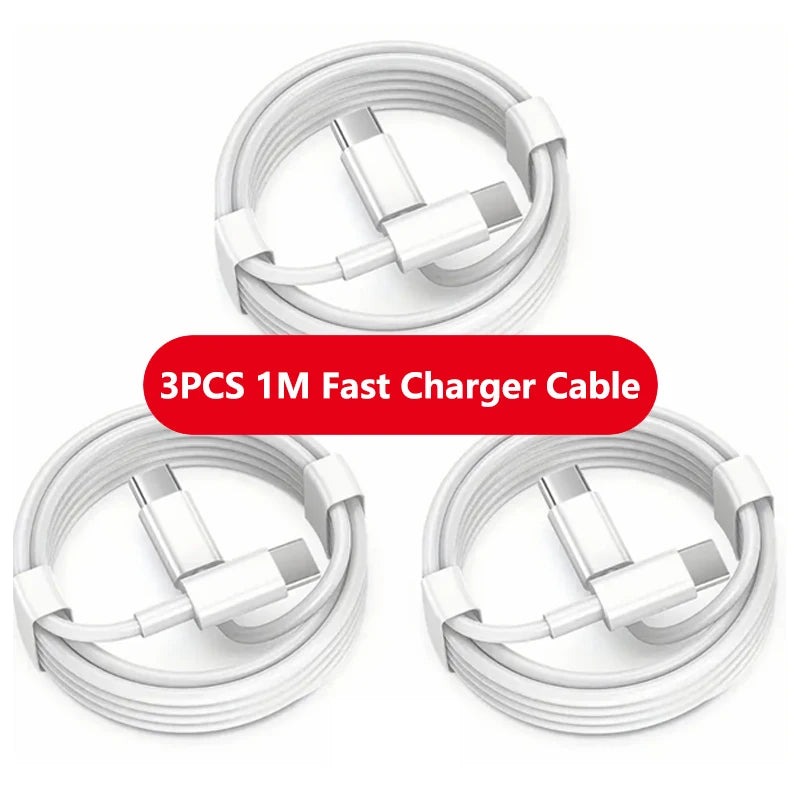 3-Pack 100W USB-C Fast Charging & Data Cables