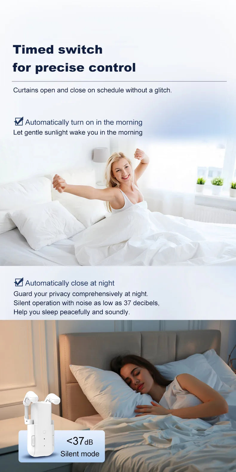 WiFi Smart Curtain Motor with App & Remote Control