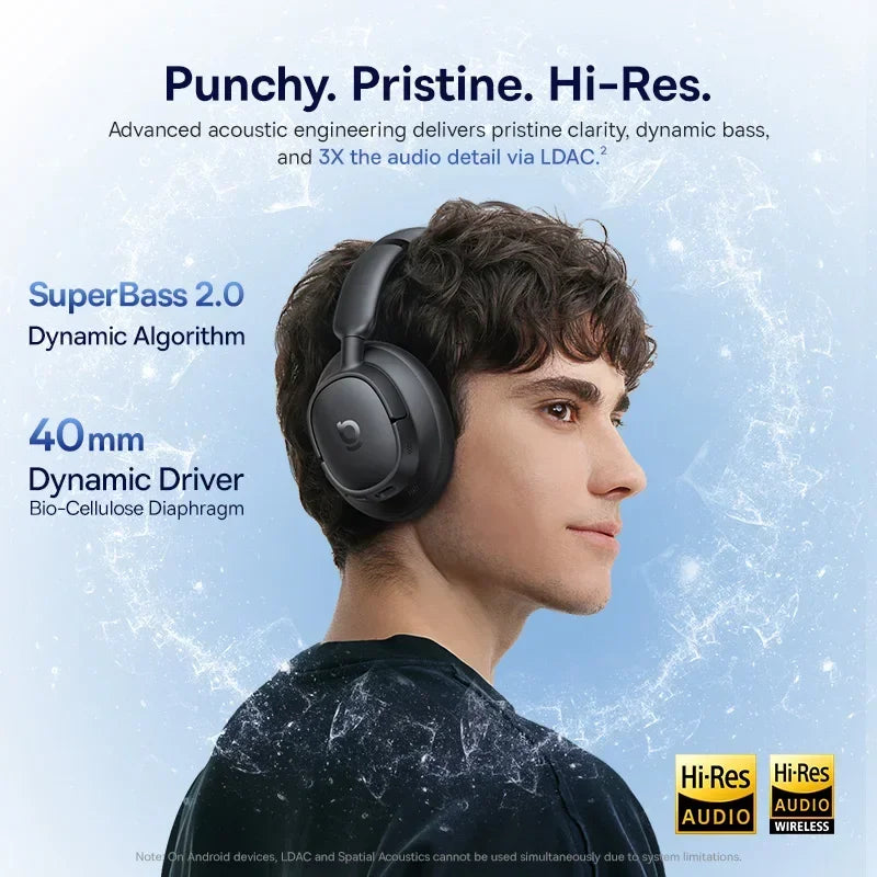 Baseus EH10 ANC Wireless Headphones – 80H Battery, LDAC & Bluetooth 6.0