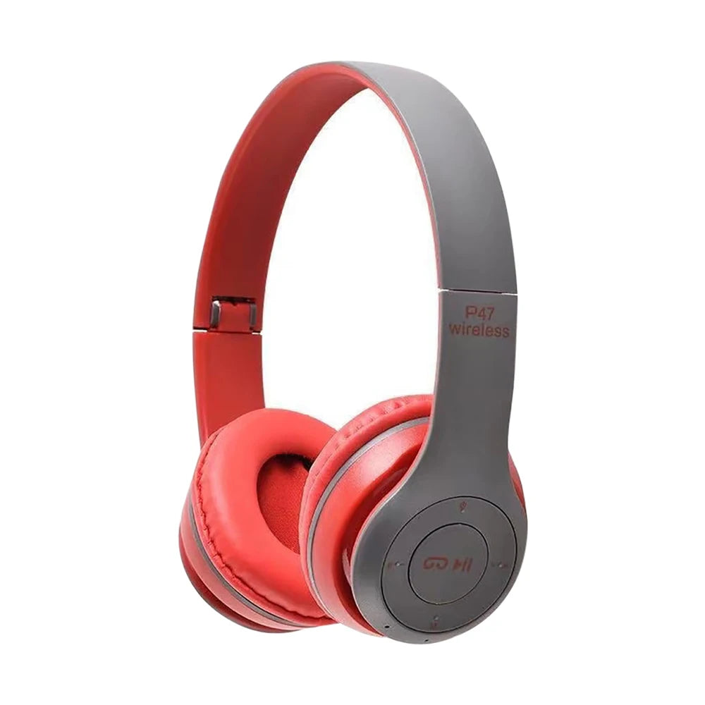P47 Foldable Bluetooth Wireless Headphones with Mic & SD Card Support