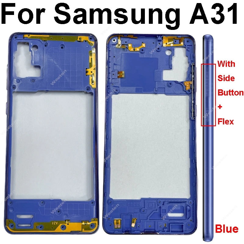 Middle Frame For Samsung Galaxy A21S A217 A217F A31 A41 A51 A71 A315 A415 A515 A515 A715 Housing Center Cover With Side Button