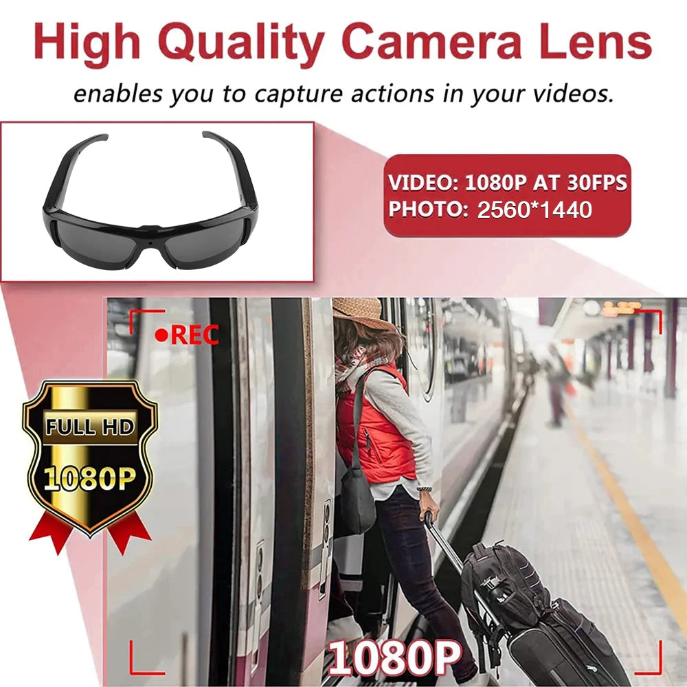 1080P HD Camera Sunglasses with Polarized Lenses